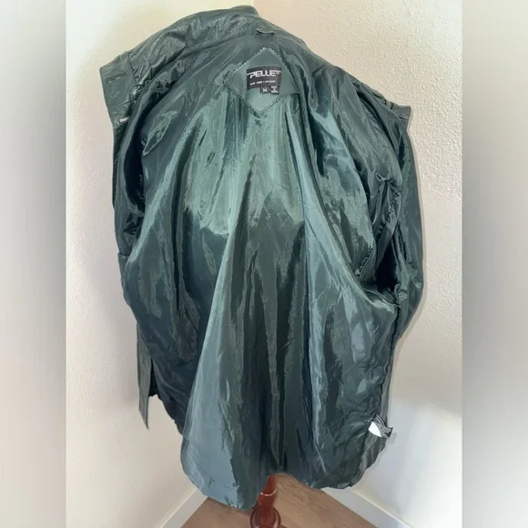 Vintage PELLE New York Milano Green Leather Women’s Coat Jacket-Size Medium - Picture 14 of 15